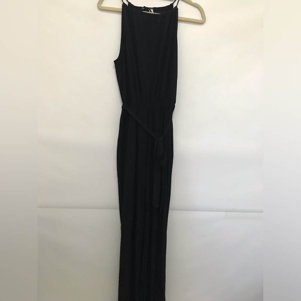 21 Saints Black Women's Sleeveless Jumpsuit with Waist Tie Size M